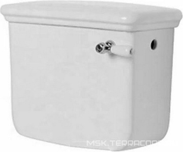 Бачок "Средний" с крышкой, д/чаши унитаза, с фронт. отверс. д/рычага смыва,подвод воды сбоку слева, БЕЗ мех.смыва с трубой соед., арт.D 23 хх,  Simas Lante LA28B