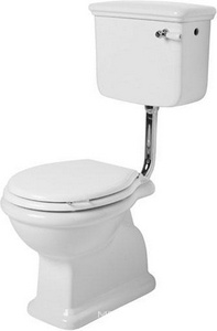 Бачок "Средний" с крышкой, д/чаши унитаза, с фронт. отверс. д/рычага смыва,подвод воды сбоку слева, БЕЗ мех.смыва с трубой соед., арт.D 23 хх,  Simas Lante LA28B