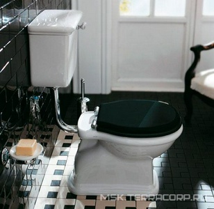 Бачок "Средний" с крышкой, д/чаши унитаза, с фронт. отверс. д/рычага смыва,подвод воды сбоку слева, БЕЗ мех.смыва с трубой соед., арт.D 23 хх,  Simas Lante LA28B