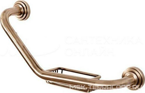 Поручень для ванны с мыльницей, цв. брашированная бронза, ZZ Boheme Medici 10625