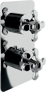 Смеситель для ванны/душа, встраиваемый, на 2 выхода, без внутр. части (цв. хром), Nuova Retro ZZ 3M Nuova retro RWIT4187CCNR