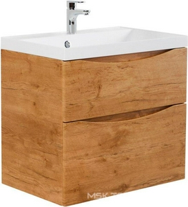 База под раковину подвесная с двумя выкатными ящиками 700x450x600мм, цвет Rovere Nature,  ZZ BelBagno Marino MARINO-H60-700-2C-SO-RN-P