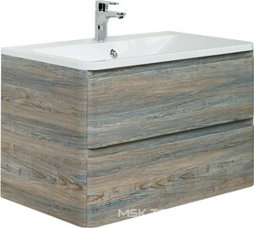 База под раковину подвесная с двумя выкатными ящиками, 800х455хh570мм, без раковины, (цв.Pino Scania), Albano ZZ