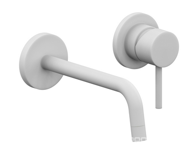 Смеситель для раковины, настенный, излив 175мм, встраиваемая часть в компл., без д/к, (цв.белый матовый),  ZZ Paffoni Light LIG006BO70