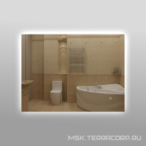 Зеркало 60х80 см, универсальный монтаж, фоновая LED подсветка с сенсорным выключателем КЗСК 320 3200608ску