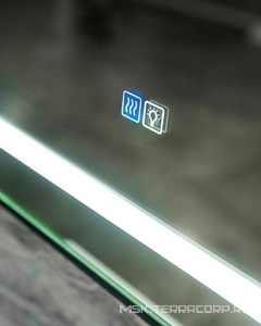 Зеркало в алюминиевой раме 985x40x685мм, со встроенным светильником, сенсорным выключателем и подогревом, (рама цв.черный), BelBagno ZZ BelBagno Kraft SPC-KRAFT-985-685-TCH-WARM-NERO