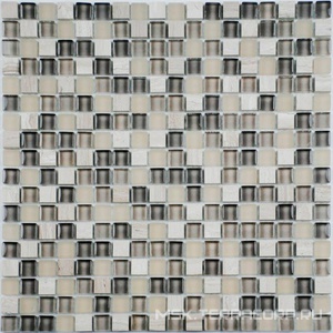 Мозаика Спектр-М Микс стекло Мозаика из стекла на сетке SK10-190 ZZ 30x30