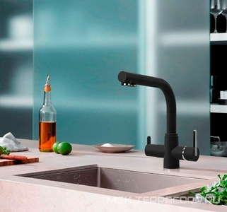 Смеситель для кухни, с встроенным фильтром для питьевой воды, (цв.черный),  ZZ Paini Arena 92446433VE7B90DALMKM