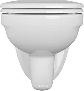 Подвесной унитаз безободковый, сиденье дюропласт с микролифтом, цв. белый Monterey Eco Plus 7855N003-7147