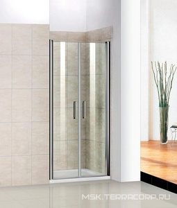 Двери распашные (2 ств.) Пандора SD 900*1875 , стекло прозрач. профиль хром Good Door PANDORA ПД00078