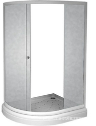 Душевое ограждение 120*90*1800, правое, 1 раздвижная дверца, профиль хром, стекло матовое с поддоном в комплекте XX