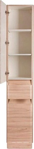 Шкаф-пенал универсальный  35 Люкс Plus R, с бельевой корзиной, в комплект. ножки и навесы, цв. ясень перламутр,  ZZ Style Line Атлантика ЛС-00000683