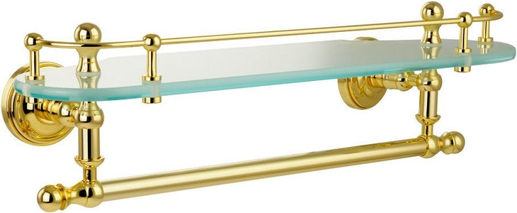 Полка 39,5см, (цв.золото / стекло матовое),  ZZ Migliore Mirella 17329