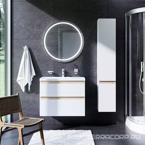 Зеркало  с контурной LED-подсветкой, ИК- сенсором, круглое, 80 см AMPM X-Joy M85AMOX0801WG