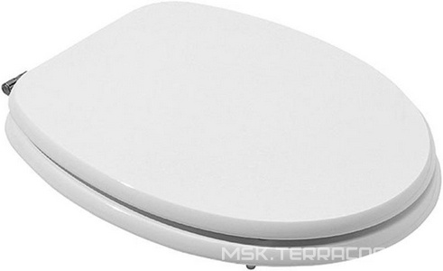 Сиденье для унитаза, с микролифтом, (цв.белый, петли цв.хром),  ZZ Azzurra Charme CHA1800/F bi/cr