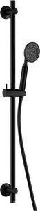 Душевой гарнитур: стойка, лейка, шланг 1,5м., (цв.черный матовый),  ZZ Cezares Eco ECO-SD-NOP