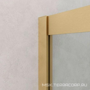 Душевой уголок 1000х1000хh2000мм, квадратн., 2 сдвижные дверцы с 2-мя неподв. сегм. (стекло прозрачное 8 мм, фурнит. цв.браш.золото), Relax ZZ Cezares relax RELAX-304-A-2-100-C-BORO