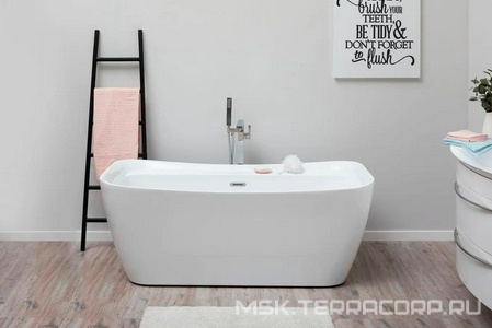 Ванна 1700x800хh580мм, отдельностоящая. интегрированный слив-перелив, д/к цв.хром в компл., (акрил цв.белый),  2 ZZ Allen Brau Infinity 2.21002.20