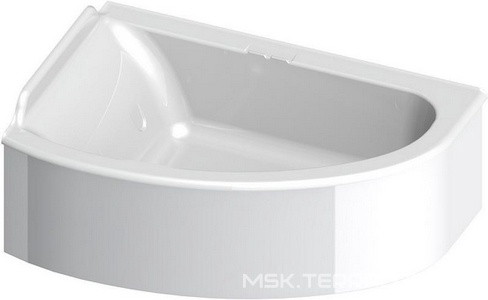 Ванна 1820x1250xh800мм, Левая, без ножек, слива-перелива, литой мрамор цв.белый глянец., Анастасия ZZ Астра-Форм анастасия Ванна АНАСТАСИЯ, литой мрамор, (левая) 1820х1250
