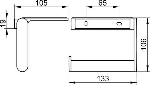 Держатель д/туал. бумаги, с полочкой, (цв.черный матовый),  ZZ Keuco Plan 14973 370000