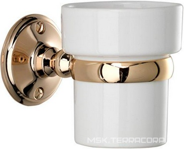 Стакан настенный (керамика/латунь)  ZZ Devon & Devon Old Navy MIL609OT