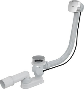 Сифон для ванны автомат комплект хромированный пластик/пластик длина 57 см, цвет хром ZZ AlcaPlast Универсал A51CRM