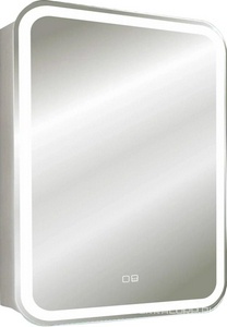 Зеркало-шкаф, 600*h800*160 мм, LED подстветка, подогрев, сенсорный выключатель KL Silver Mirrors Фиджи LED-00002679