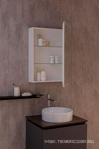 Зеркало-шкаф, 600*h800*160 мм, LED подстветка, подогрев, сенсорный выключатель KL Silver Mirrors Фиджи LED-00002679