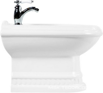 Биде напольное 400x590хh400(420)мм, с 1 отв. д/смесит., крепёж цв.белый в компл.,  XXZZ Cezares King Palace CZR-618-T