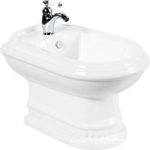 Биде напольное 400x590хh400(420)мм, с 1 отв. д/смесит., крепёж цв.белый в компл.,  XXZZ Cezares King Palace CZR-618-T