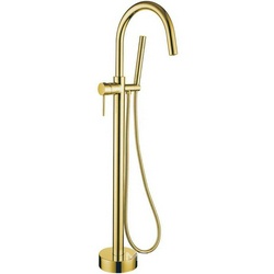 Смеситель напольный Boheme 469-G (219) UNO Gold высота 105 см, для ванны с душем, цв. золото, ZZ