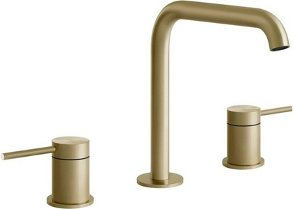 Смеситель для раковины на 3 отв., на гибкой подводке, без д/к, (цв.Brass Brushed PVD),  ZZ Gessi Flessa 54012 727