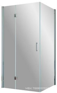 Душевое ограждение , 80x80x1900 мм, профиль матовый хром, стекло шиншилла, БЕЗ поддона ZZ Vegas Glass AFP-Fis AFP-Fis 80 07 02