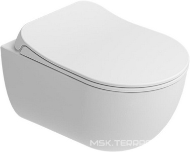 Унитаз подвесной c крышкой-сиденьем микролифт, безободковый, цвет белый Zero 2.0 Kale Zeus 310201100 / 310200100337+310200700043(7111863800)