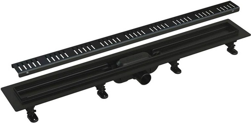 Водоотводящий желоб с перфорированной решеткой, черный матовый ZZ