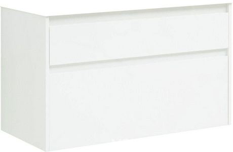 Тумба подвесная "" - 100 см, цвет белый, 2 выдвижн. ящик, БЕЗ раковины  ZZ Aquanet Nova Lite 249940