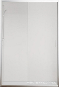 Дверь для душа, в нишу 1200хh1950мм, раздвижн., 1 дверь, 1 неподв.секц, правая/левая, (стекло прозрачное 5мм, фурн.цв.хром),  ZZ Vincea City VDS-5CT120CL
