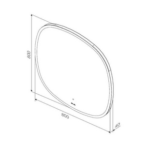 Зеркало Func с контурной LED-подсветкой, ИК- сенсором, квадратное с окрыглыми краями,80 см AMPM FUNC M8FMOX0801WGS