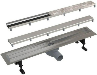 Универсальный водоотводящий желоб 550 мм Fit and Go, с двусторонней решеткой ZZ