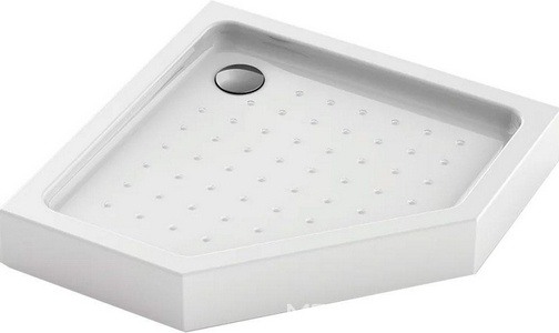 Поддон душевой пятиугольный1000x1000x15 мм, акриловый, сифон, ножки в комплект, белый ZZ Veconi TZ TZ53-100-C5