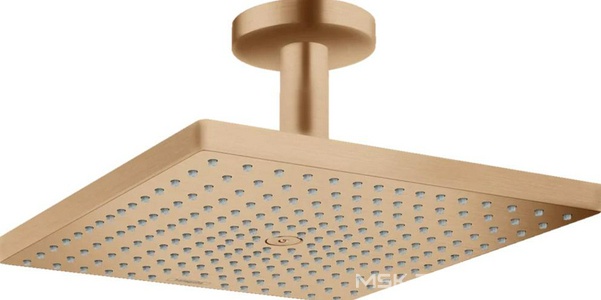 Верхний душ 300x300мм, c потолочным кронштейном 158мм, G1/2, (цв.шлиф.бронза), 300 AIR 1jet ZZ Hansgrohe Raindance E 26250140