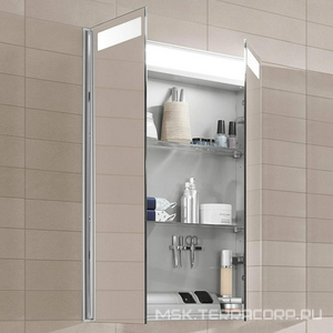 Зеркальный шкаф встраиваемый1001х747х107мм, (подсветка, сенсорный выключатель,4 стеклянные полки, розетка),  ZZ Villeroy & Boch MY VIEW IN A435 10 00