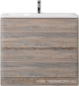 База под раковину напольная с двумя выкатными ящиками, 800х455хh835мм, без раковины, (цв.Pino Scania),  ZZ BelBagno Albano ALBANO-800-2C-PIA-PS