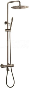 Стойка для душа со смесителем, верхний душ латунь, цвет Nikel BrushZZ Boheme UNO 468-NB