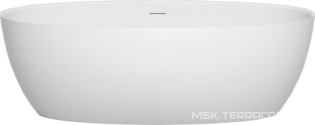 Ванна 1600х700хh580мм, отдельностоящая, литой камень S-Stone матовый цв.RAL7032 полностью, донный клапан Up&Down в цвет ванны в компл., Alda ZZ