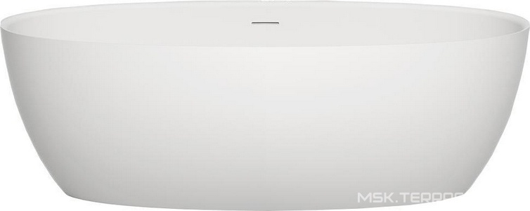 Ванна 1600х700хh580мм, отдельностоящая, литой камень S-Stone матовый цв.RAL7032 полностью, донный клапан Up&Down в цвет ванны в компл.,  ZZ Salini Alda 101924MRF / RAL7032 Pebble grey (Галечный серый мат)