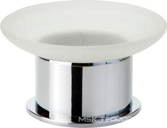 Мыльница настольная 115x135x55 мм, (цв. хром / матовое стекло), Omega ZZ