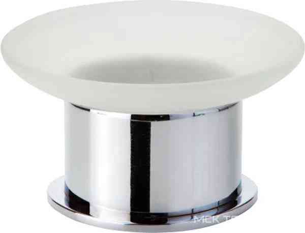 Мыльница настольная 115x135x55 мм, (цв. хром / матовое стекло), Omega ZZ