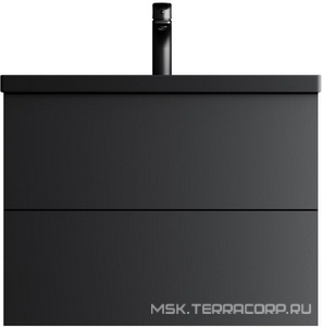 Тумба подвесная под раковину 75 AM.PM Gem M90FHX07522BM 2 ящика черная ZZ AMPM X-Joy M90FHX07522BM