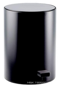 Ведро 23,5хh32см, с педалью и крышкой, с микролифтом, (цв.черный матовый), TE 50 ZZ Decor Walther Универсал 0613660